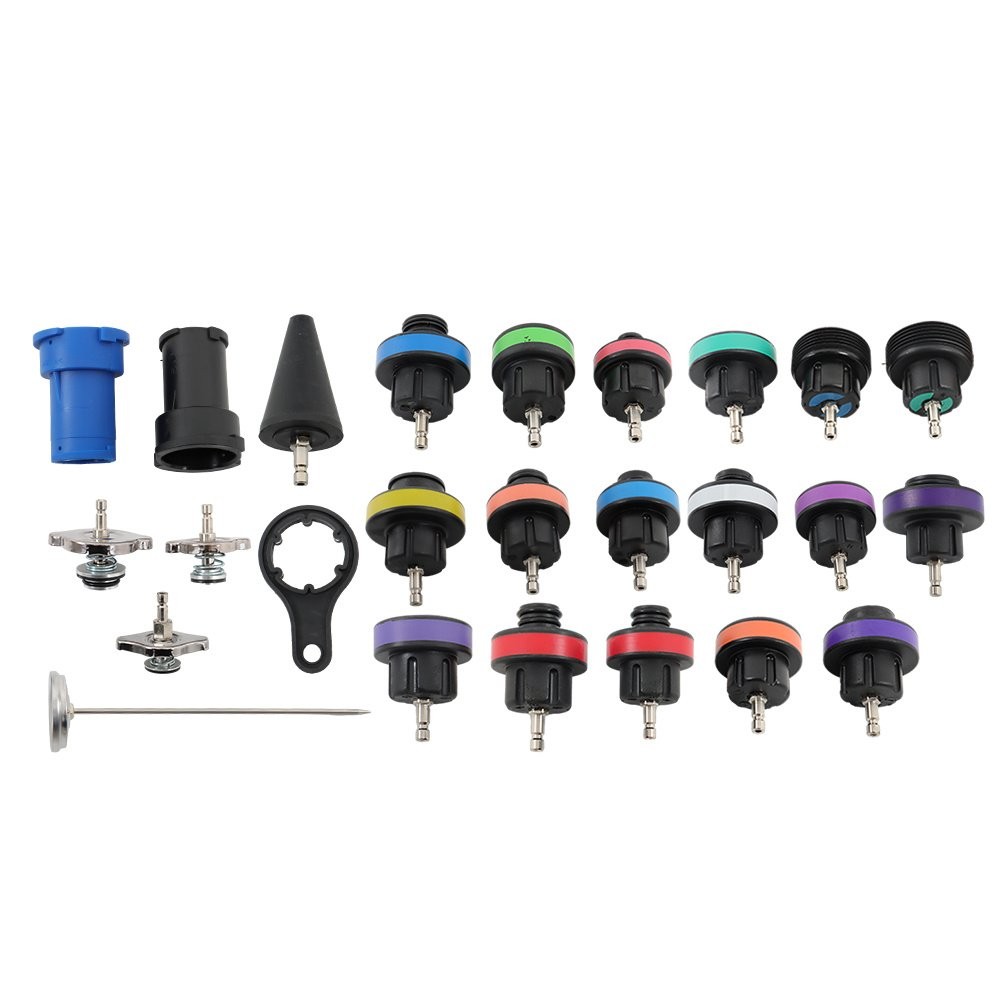 28Pcs Universal Radiator Pressure Tester, Vacuum Cooling System Tool Refill Kit