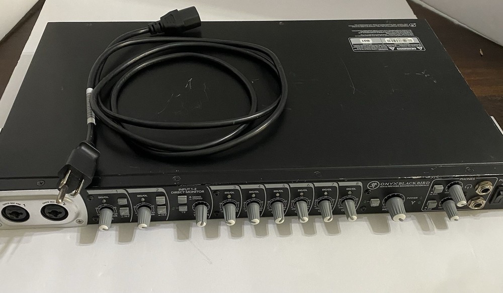 Mackie Onyx Blackbird Firewire Recording Interface 8 Mic Inputs Working