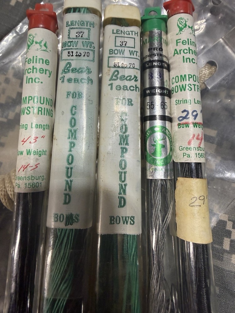 Archery Bow Strings 5 Each Plus Compound Bow String Aid