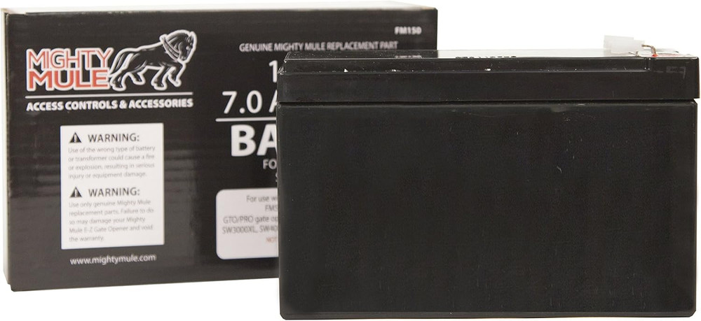 12-Volt Battery for Automatic Gate Openers (FM150) , Black