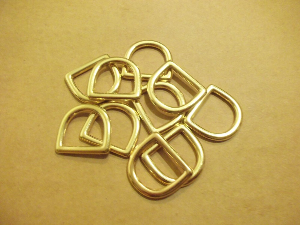 1" Solid Brass Cast D Rings (Pack Of 10)
