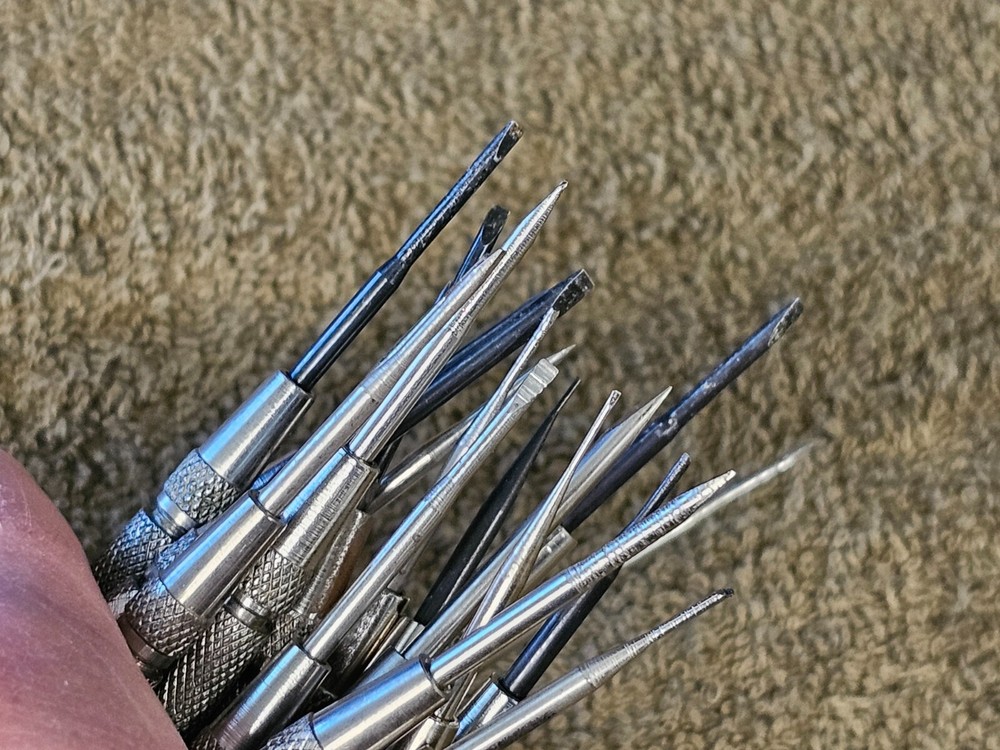 19 KD Precision Screwdriver Mini Driver Bit Slotted Set Changeable Tips USA