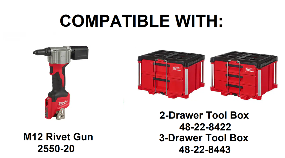 Milwaukee Packout Tool Box Drawer Insert for M12 Rivet Gun (Insert Only)