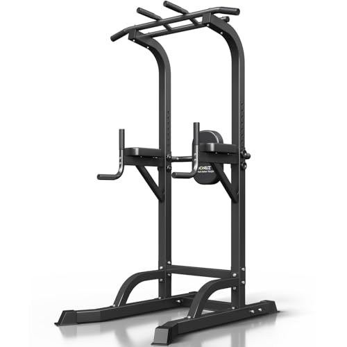 Power Tower Pull Up Bar and Dip Station, Multi-Function Home Gym, Black-02