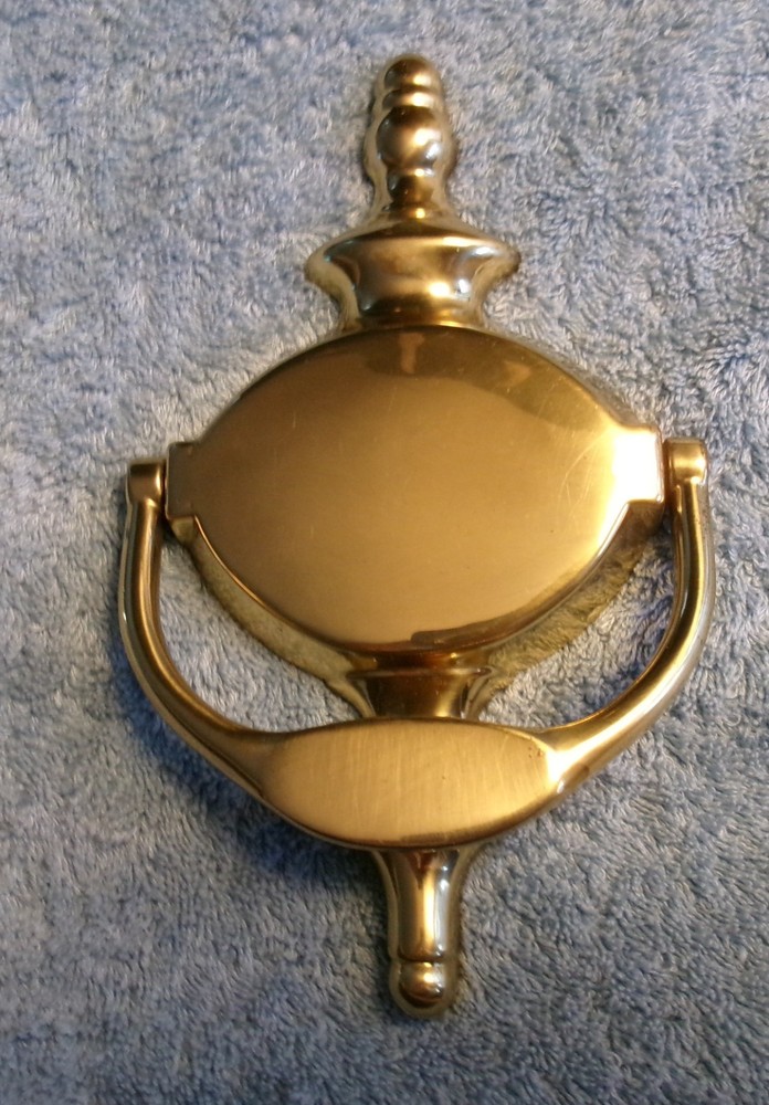 Solid Brass Door Knocker – Classic Design – Vintage Hardware 7" Exc. Cond.