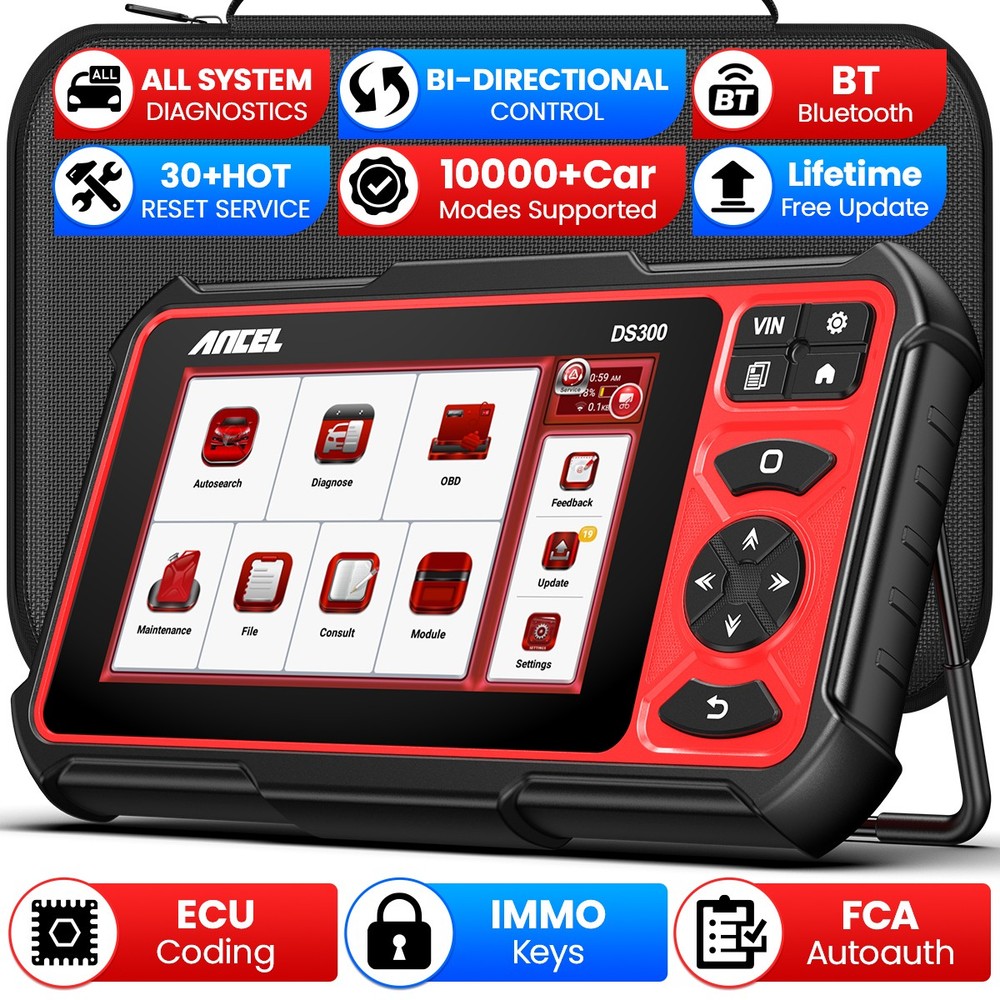 ANCEL DS300 Car All System OBD2 Scanner Bidirectional Diagnostic Tool ECU Coding