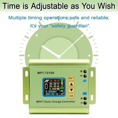 10A Solar Charge Controller Battery Solar Panel MPPT with LCD Display for