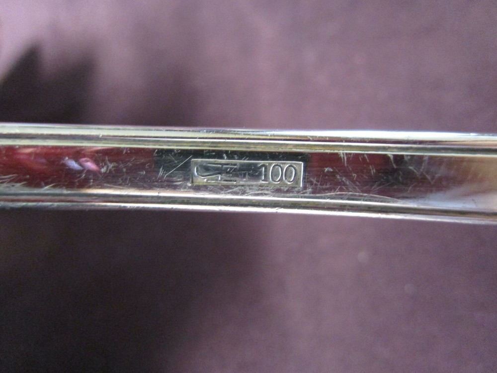 Unknown Pattern Silverplate Soup Ladle Gilded Bowl GERMANY G Monogram