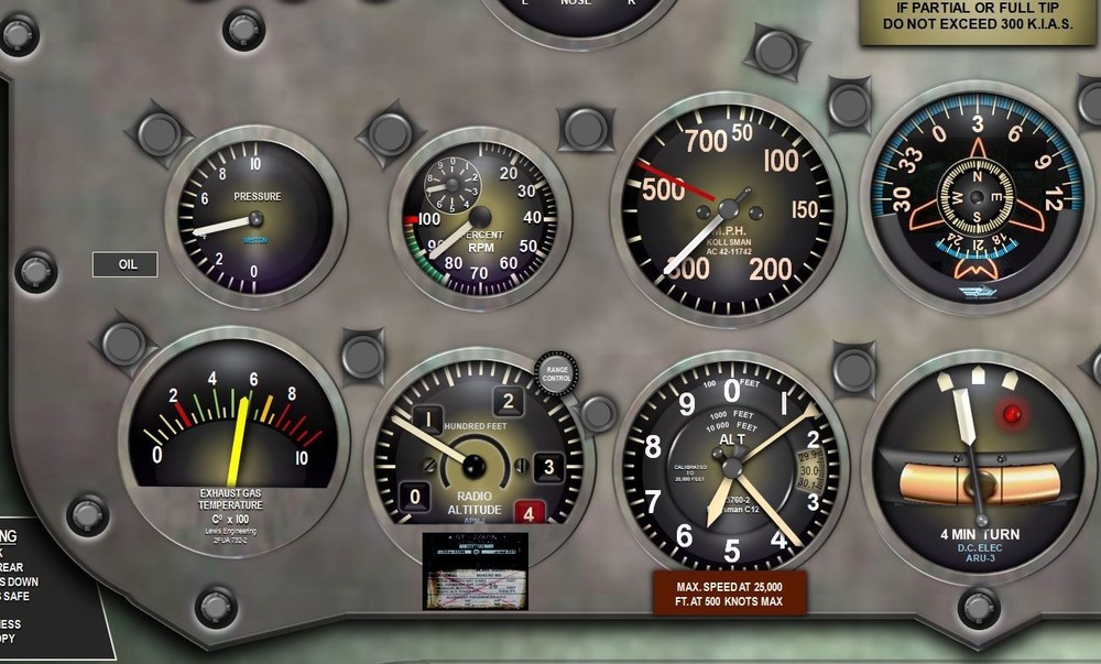 F9F PANTHER & COUGAR COCKPIT instrument panel CDkit