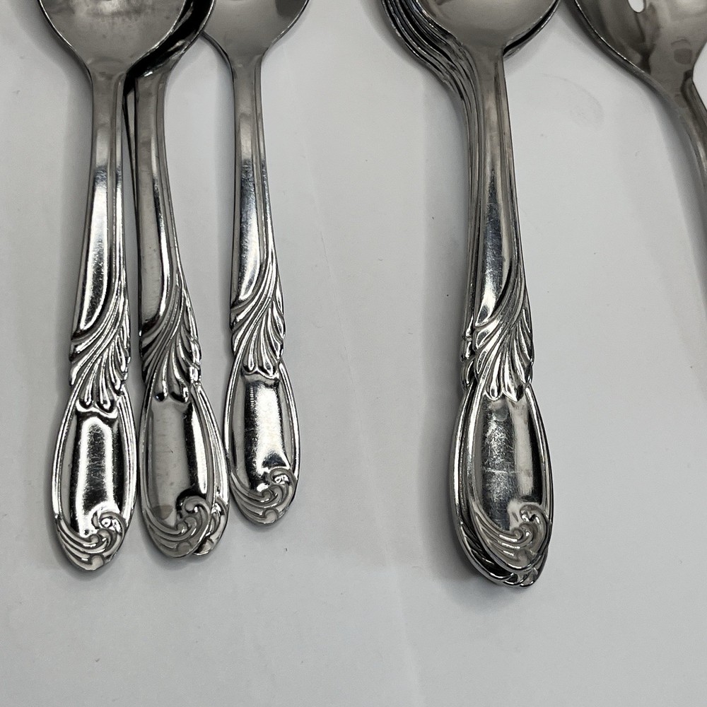 28 PIECES Hampton Silversmiths Stainless Flatware Danube Pattern fork spoon SL
