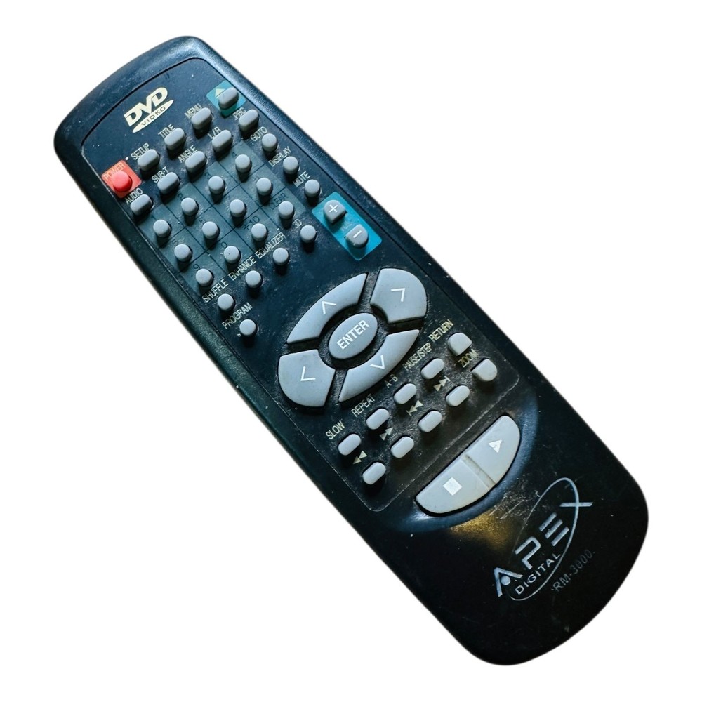Apex Digital DVD Remote Control RM-3000 Replacement Remote Used