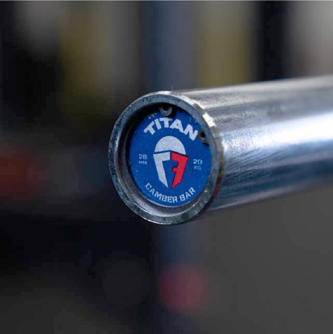 Titan Fitness Cambered Olympic Bench Press Rowing Bar, Rated 600 LB, 4" Camber