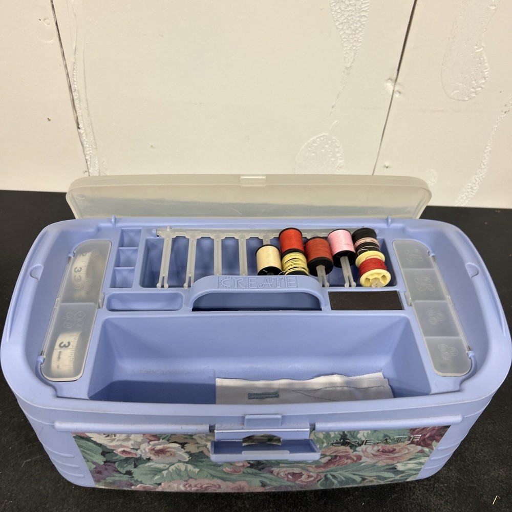 Vintage Sewing Case Caboodle Plus Extras.