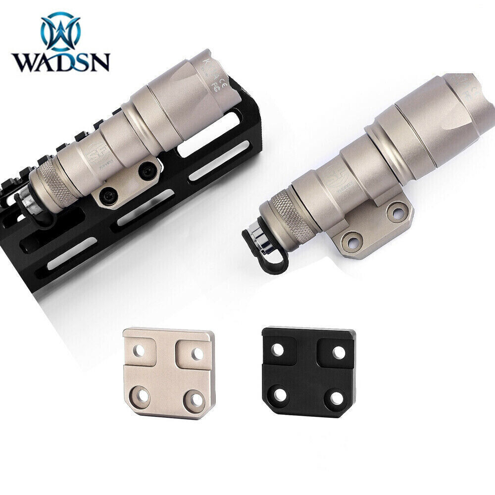 Tactical Hunting M300 M600 Flashlight MLok Keymod Offset CNC Mount Base Adapter