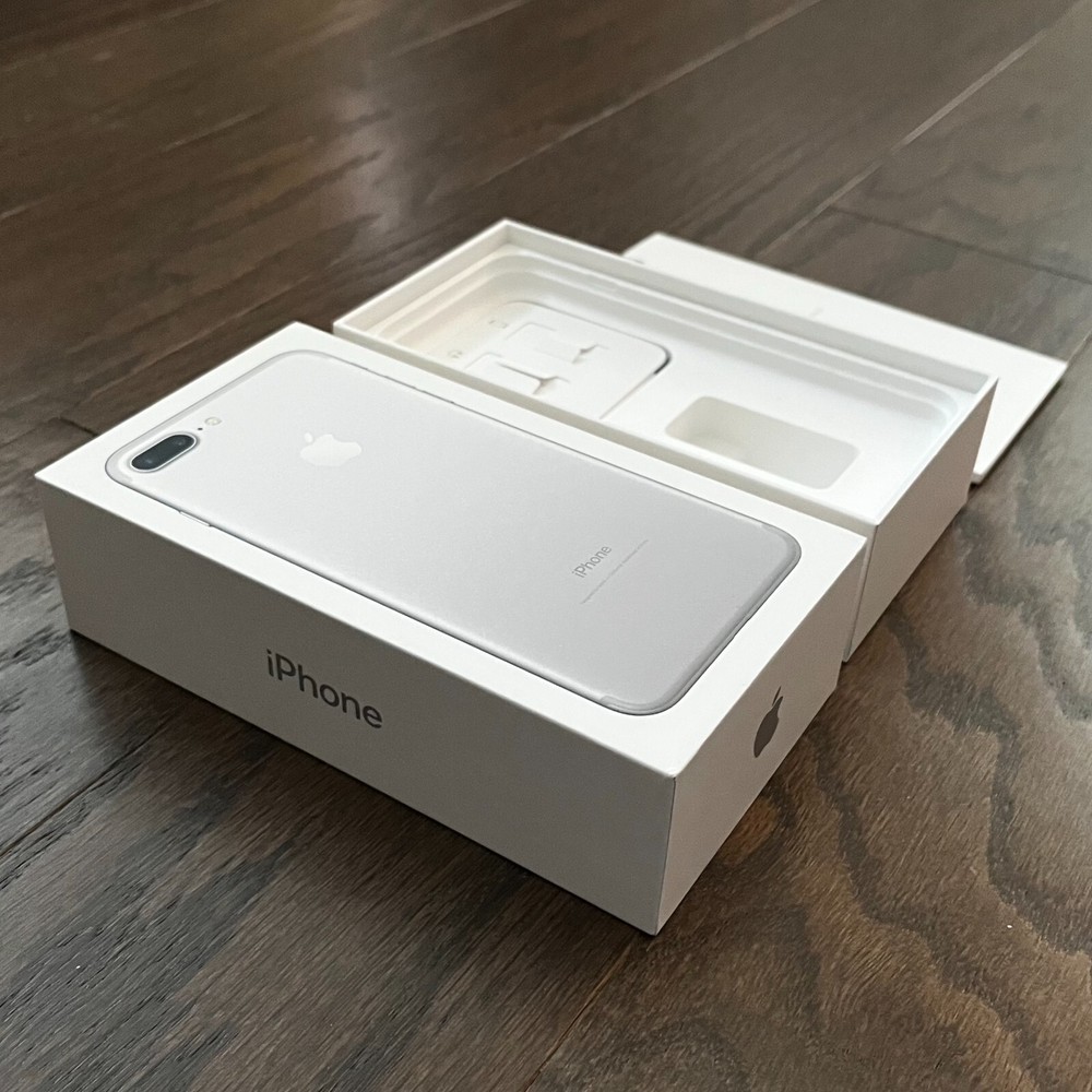 BOX ONLY Original Retail Package for iPhone 7 Plus Silver (No device, no cable)