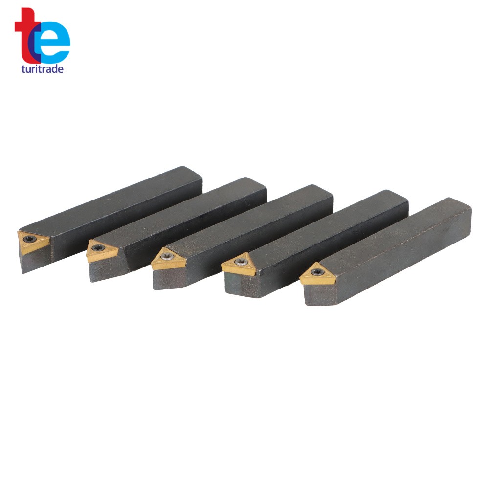 3/8 5 Pc Indexable Carbide Insert Turning Tool Bit Lathe Set Chipbreaker