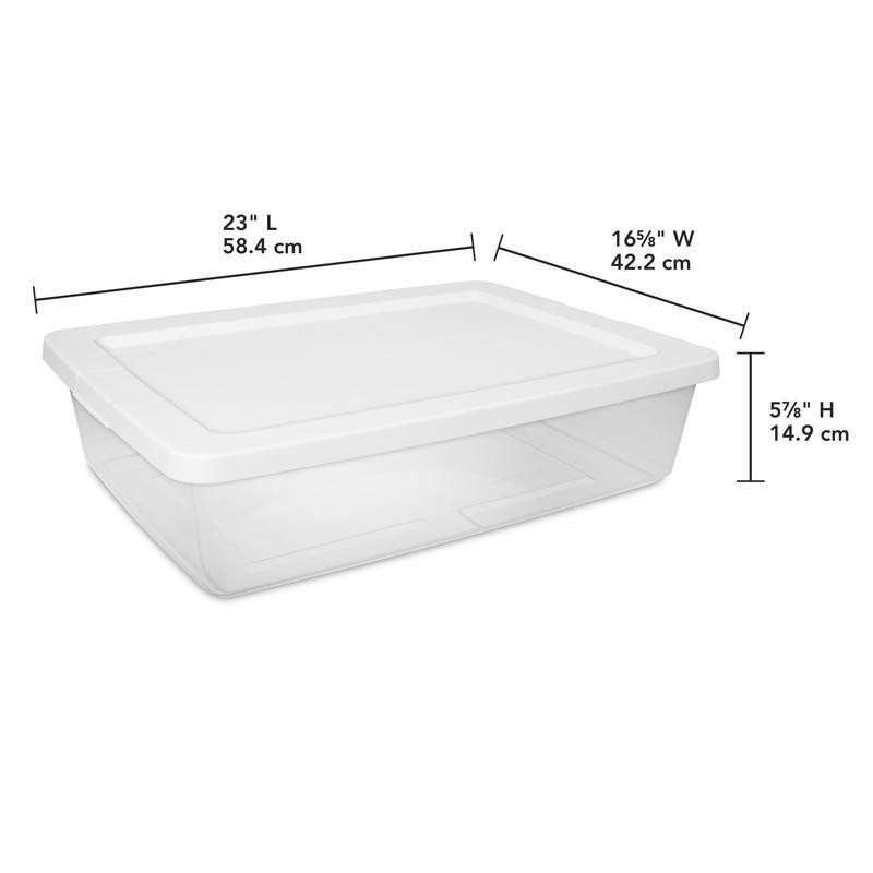 28 Qt Clear Stackable Storage Box Under Bed Household Organization