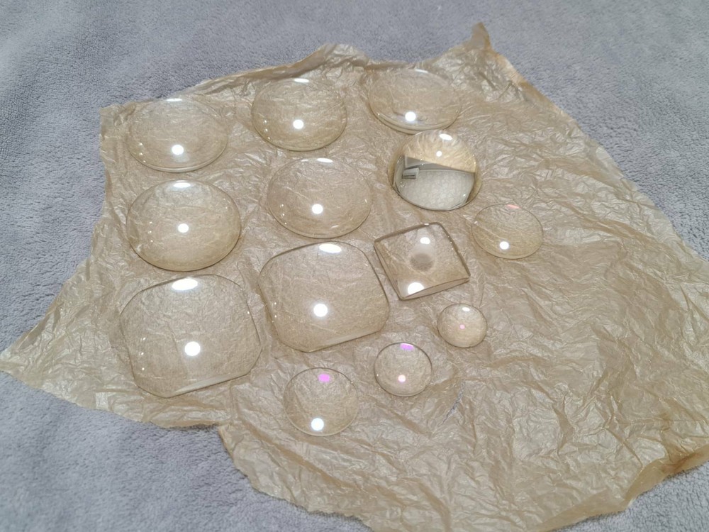 Optical magnifying lenses convex 13 pcs used
