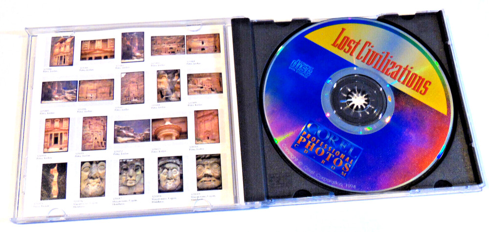 Lost Civilizations Cd-Rom Corel Screen Savers Wallpaper Windows & Mac Used -Nice
