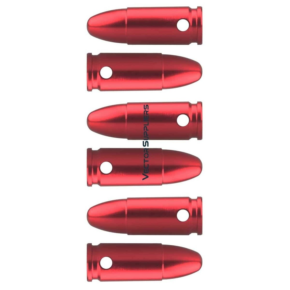 Vector Optics 9mm Durable Real Size Training Dummy Snap Caps - 6pc