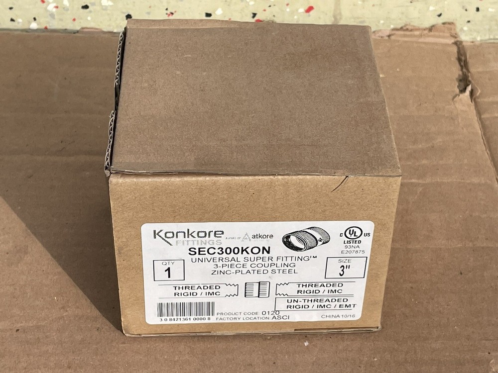 New KONCORE SEC300KON Compression Coupling 3", 3Pc steel Universal Super Fitting