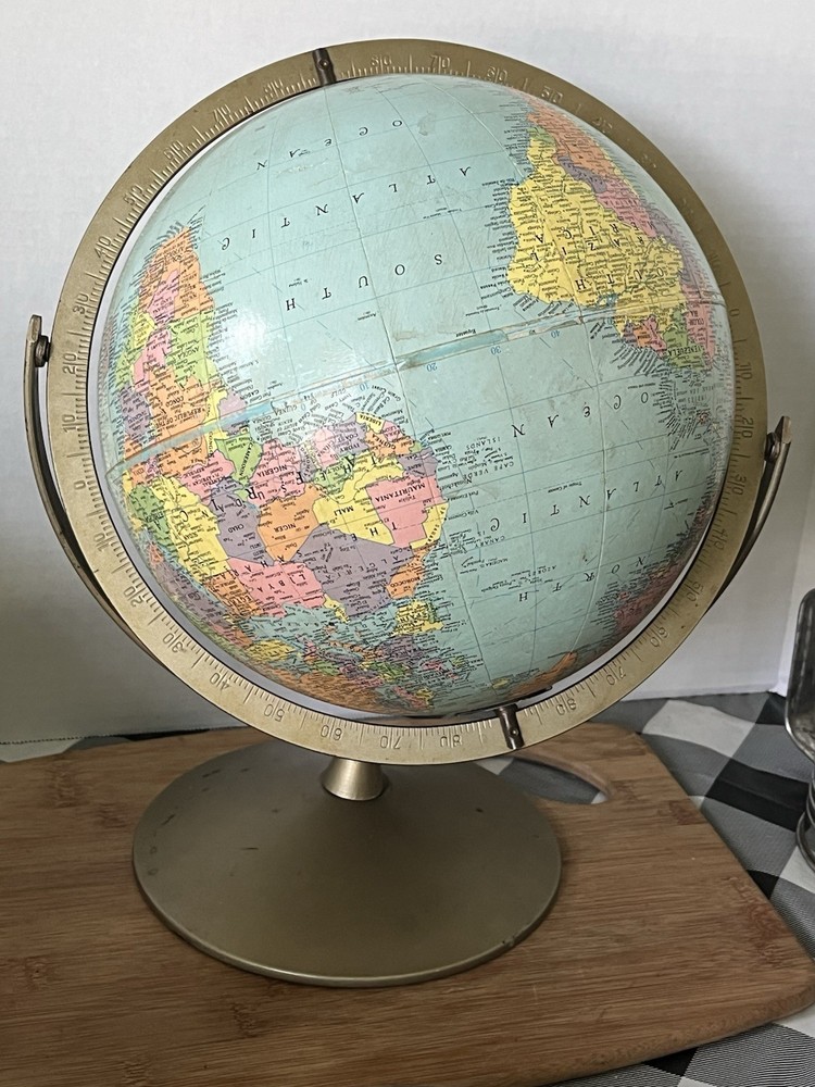 Vintage 1950's Replogle Reference 10 Inch World Globe