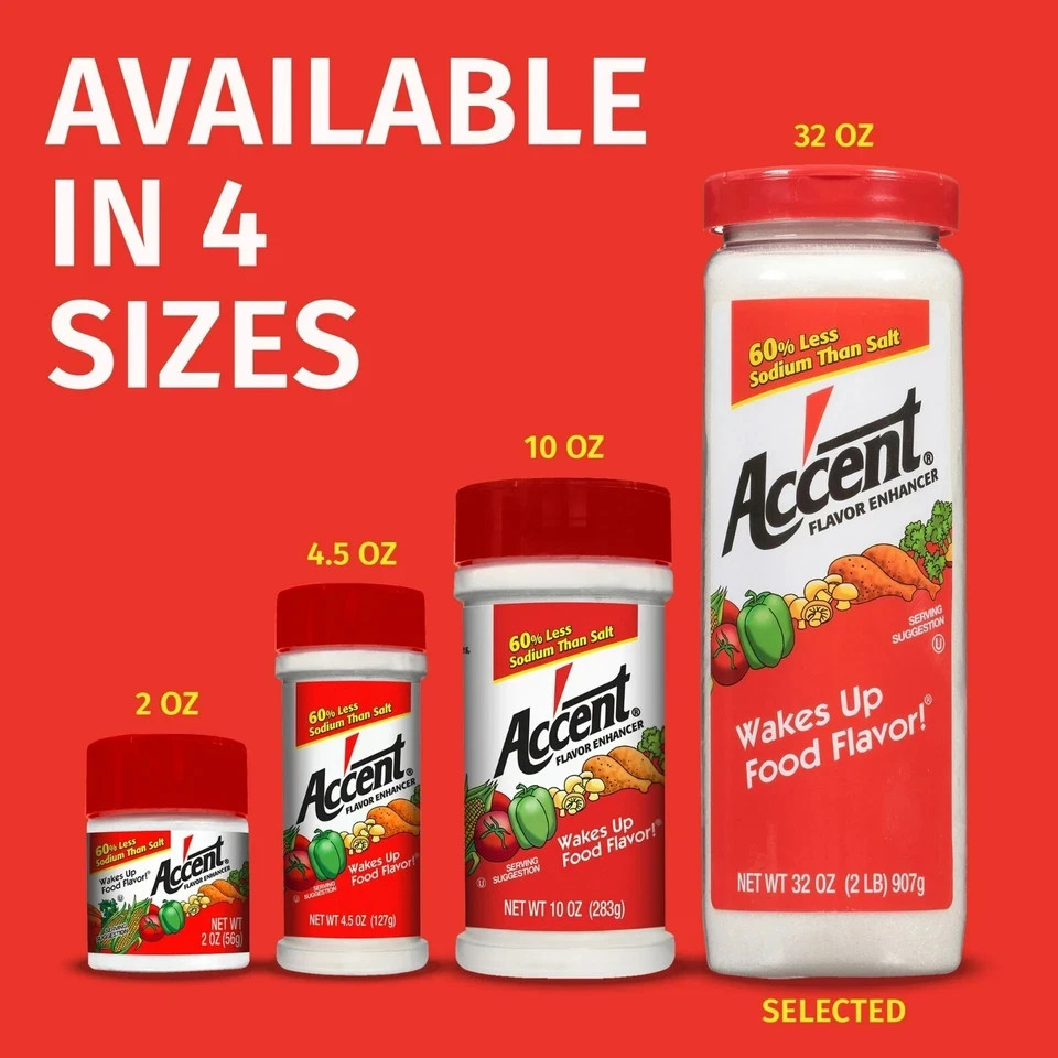 Accent Flavor Enhancer MSG, Kosher, 32 oz