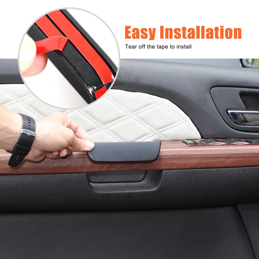 ABS Black Inner Door Panel Handle Pull Cover For Cadillac Escalade 2007-2014