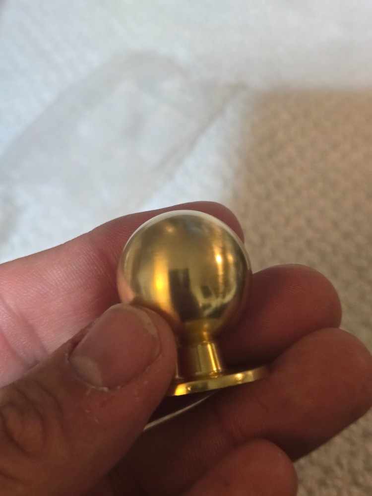 10 Pack Gold Cabinet Knob 1" Round Solid Zinc Ball Drawer Pull Kitchen Hardware