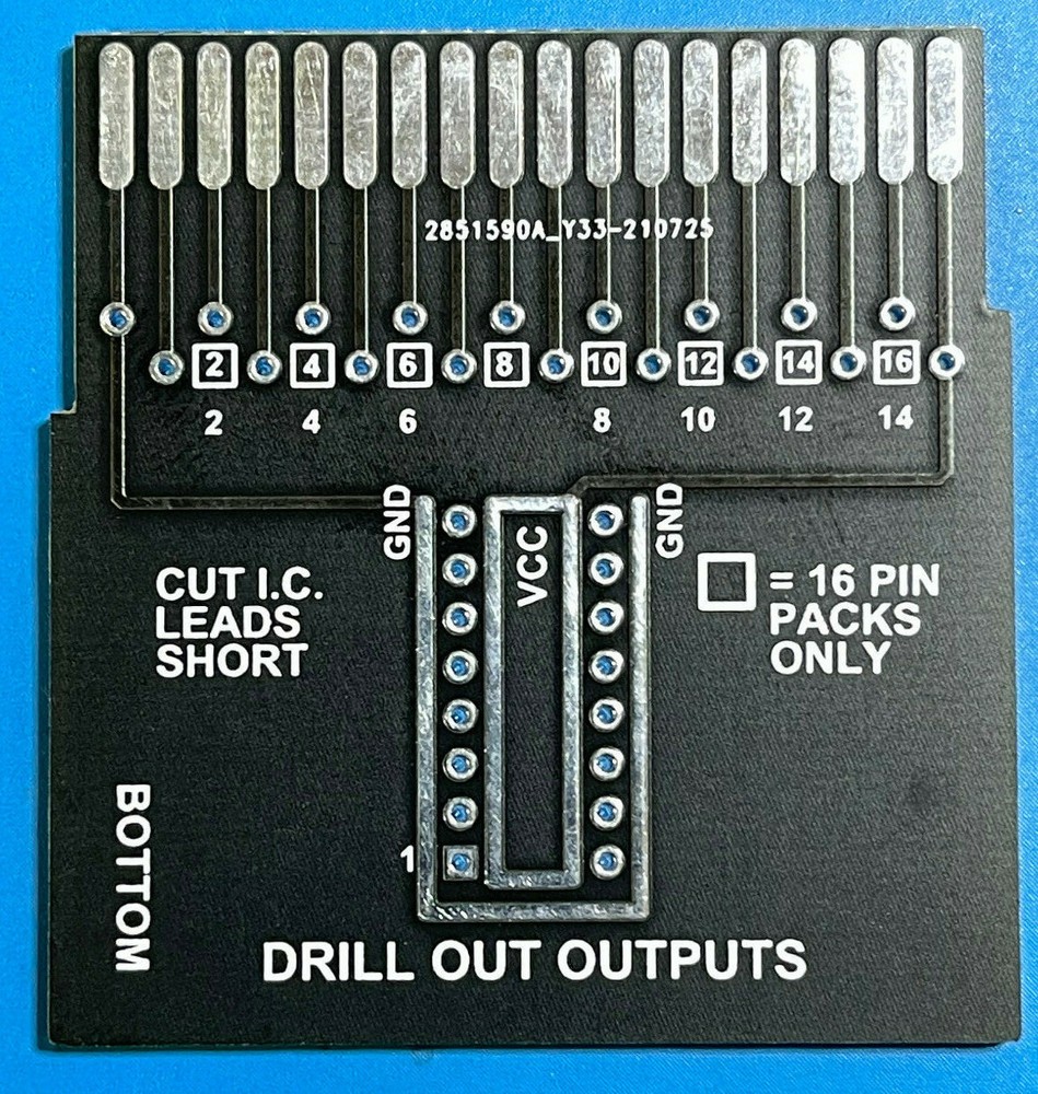 HP 10529-20005 Reference IC Card for 10529A Logic Comparator (Reproduction)