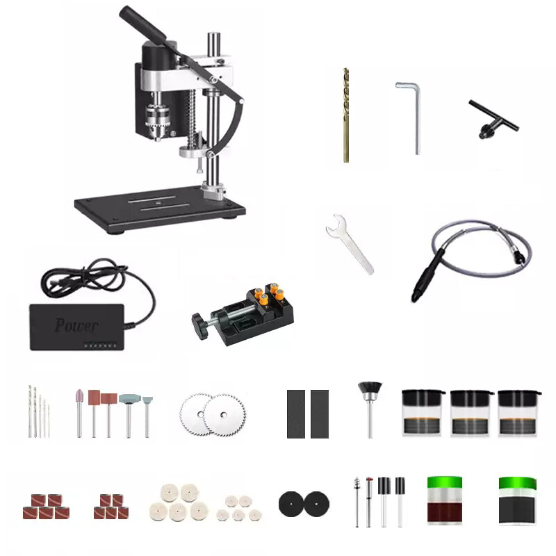 Small Bench Drill Desktop Portable Stand Desktop Precision Drilling Machine Tool