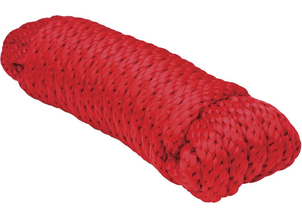 Extreme Max 3008.0117 Solid Braid MFP Utility Rope - 3/8" x 50', Red