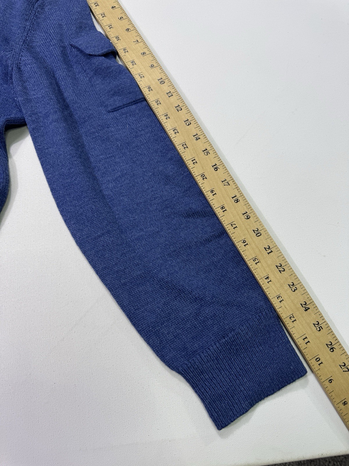 Banana Republic Men's XL Thick Wool Sweater 1/4 Zip Arm Pocket Outdoor Classic