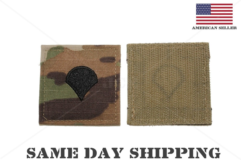 U.S. ARMY E-4 SPECIALIST OCP REGULATION RANK PATCH HOOK & LOOP USA MADE