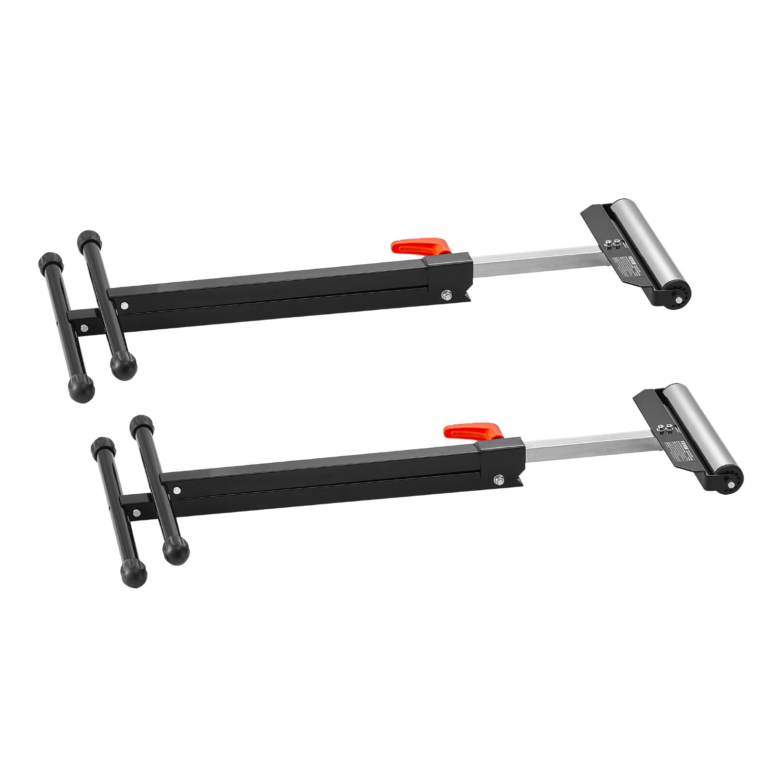 2 PCs Folding Woodworking Roller Stands Max Load 135 lb Adjustable 26.8-42.5 in