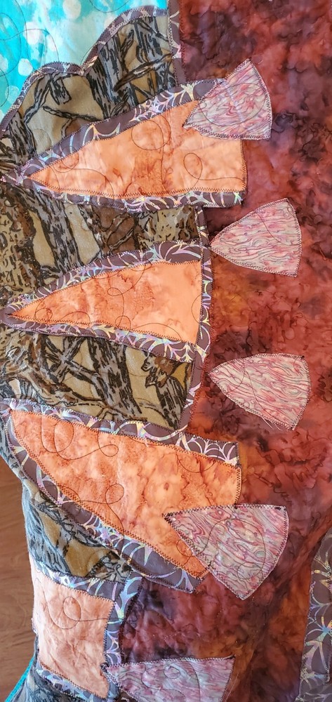 Homemade Fire Breathing Dragon Quilt (OOAK)