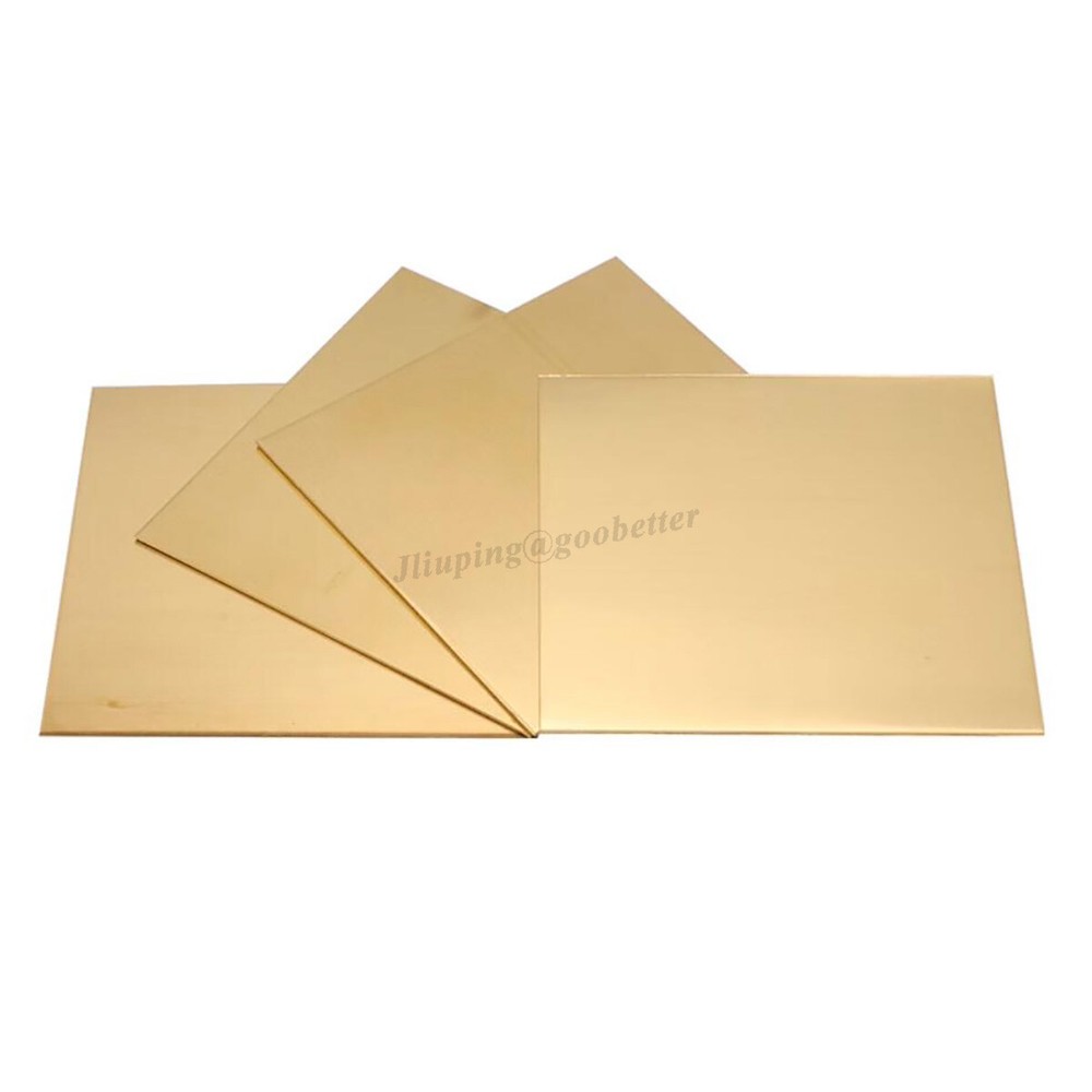 H62 Brass Sheet Plate Solid Panel Board Thick 0.3mm-6mm Various Sizes Laser Cut
