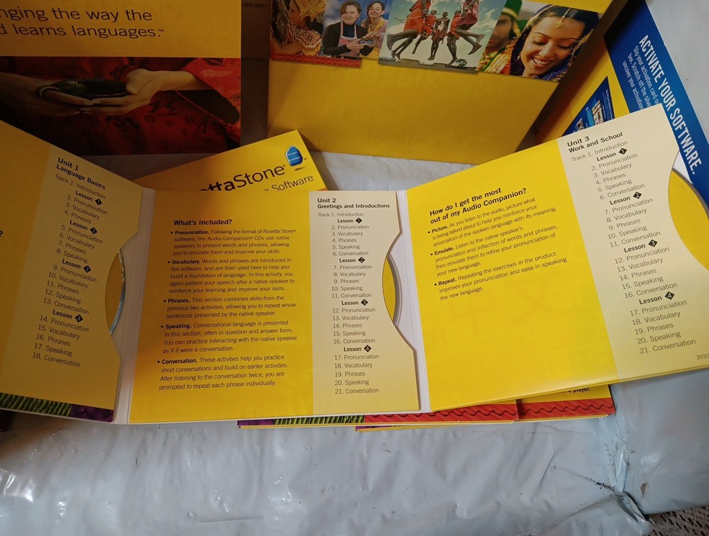 Rosetta Stone Arabic Language Learning Software CDs Set Includes Level 1, 2, 3