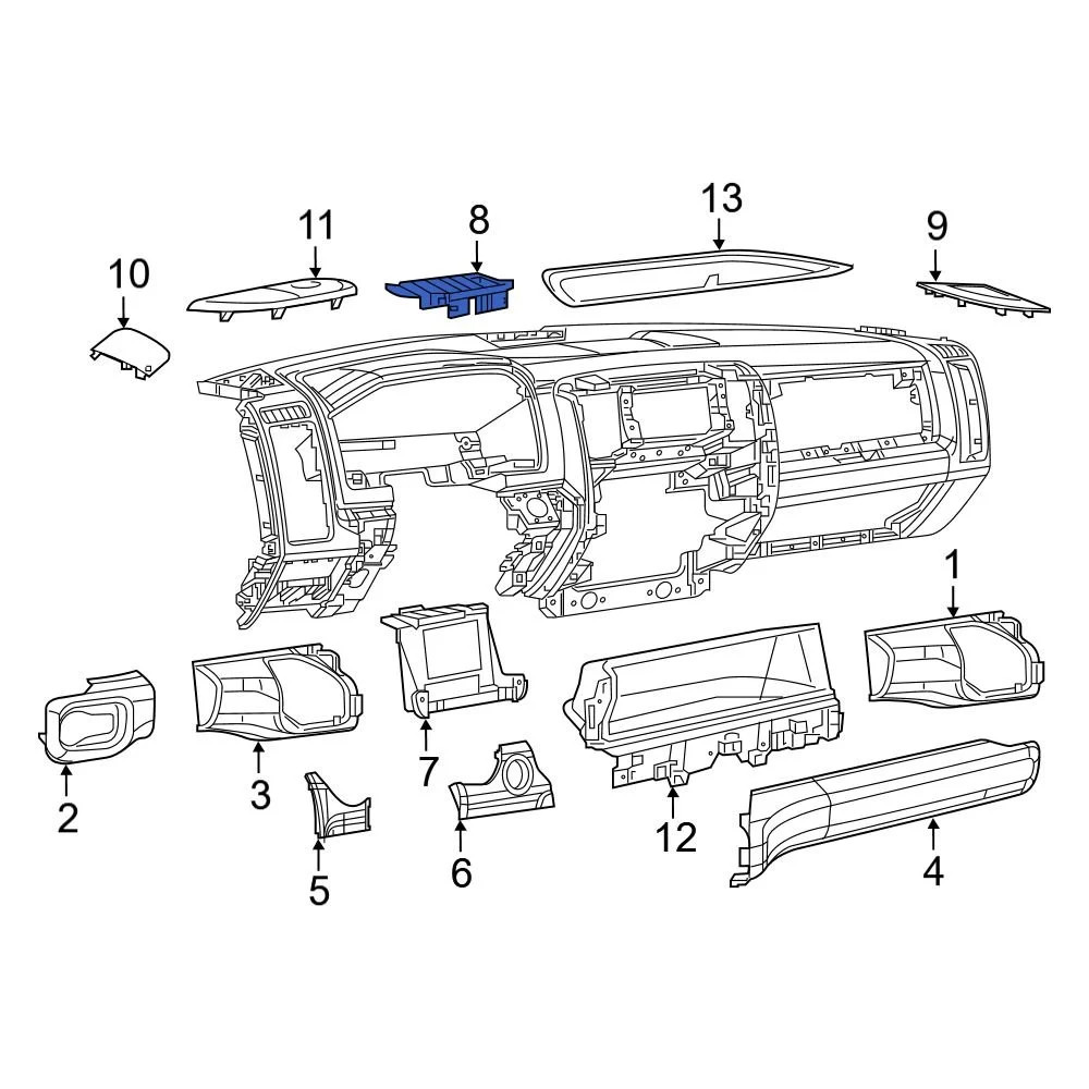 Ram 68358470AA GPS Navigation System Bracket
