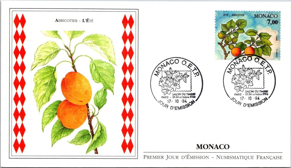 Monaco  FDC 1994 Apricot Tree Summer - A03363