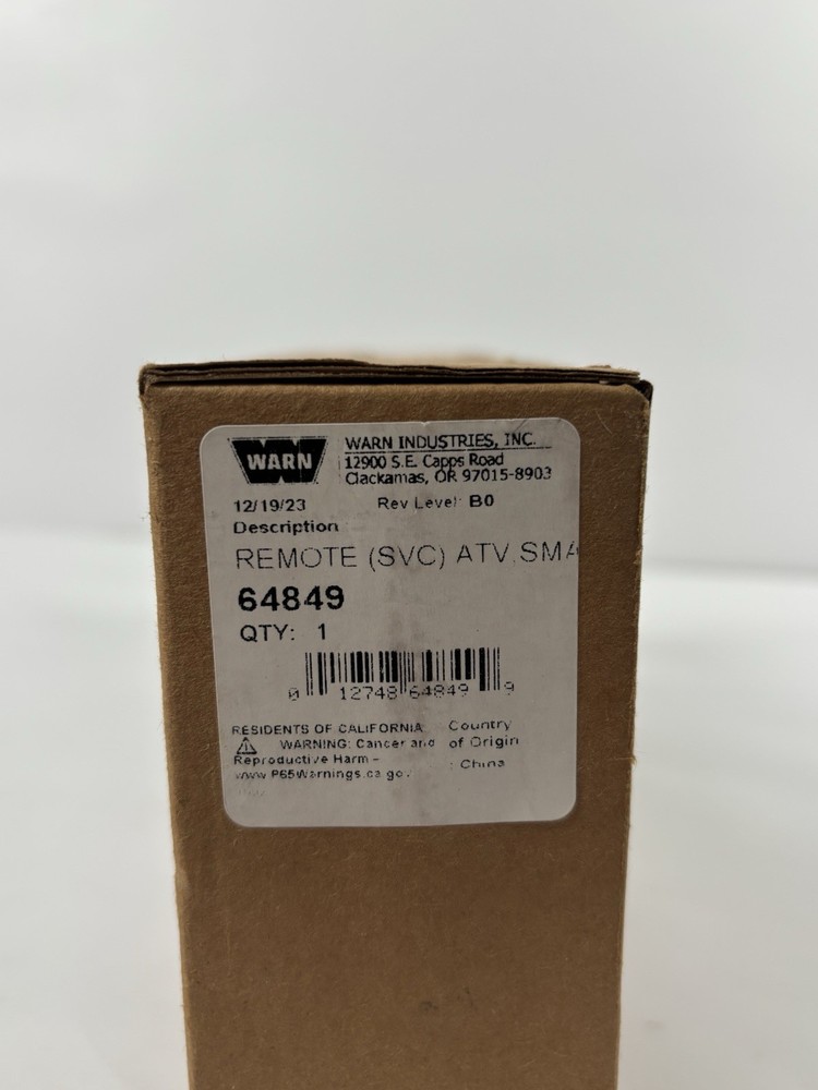 Warn PN 64849 ATV Winch Remote Control Replacement New Inner Sealed Pack
