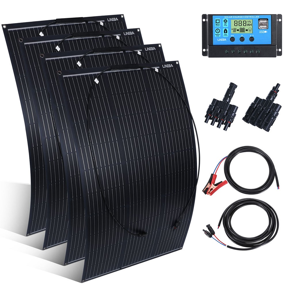 5000W Complete Solar Panel Kit Power Inverter Generator 30A 110V RV Grid System