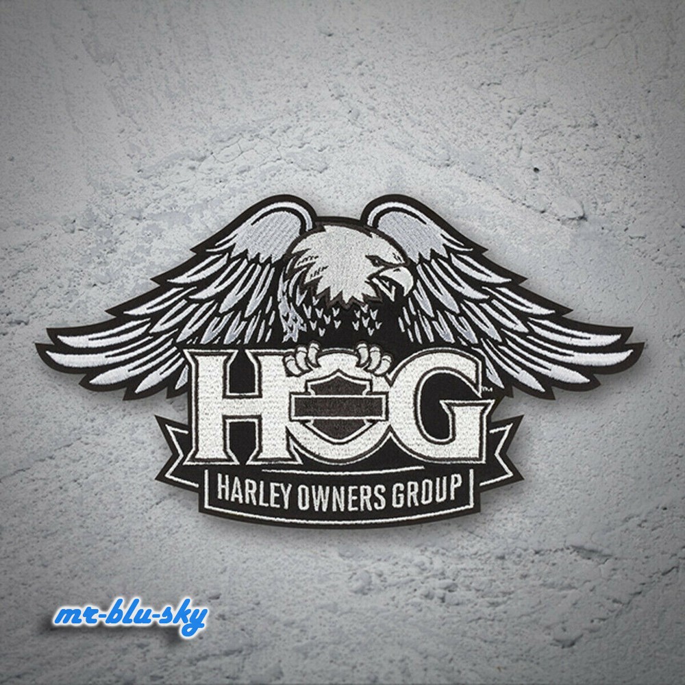 Small Eagle Silver Patch ~ Harley Davidson Owners Group H.O.G.