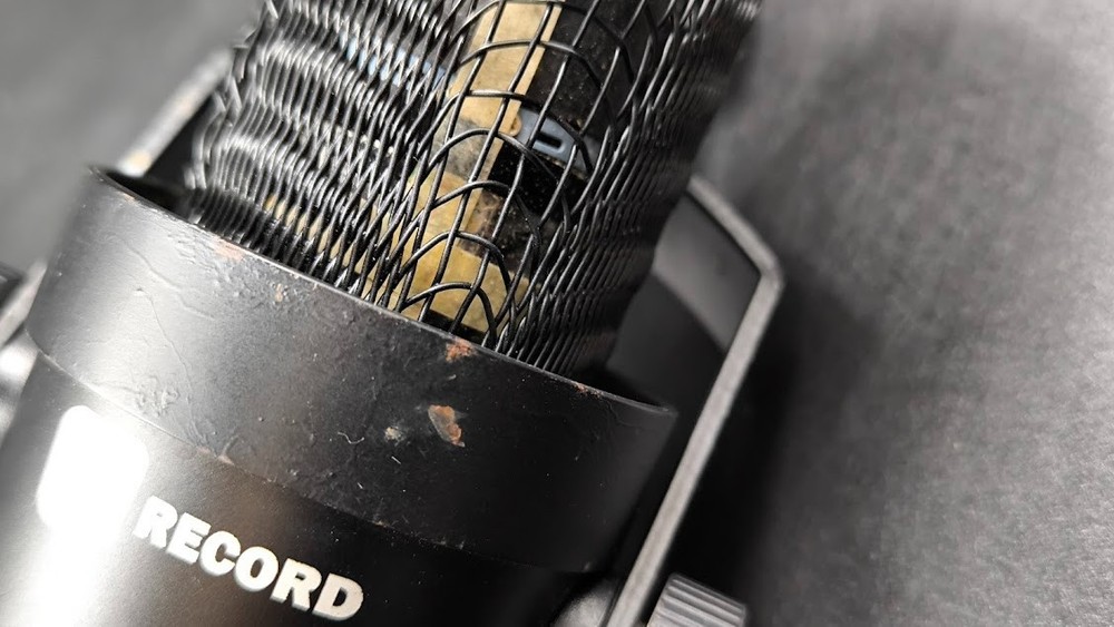 Record MC-82 Microphone Used Working Black