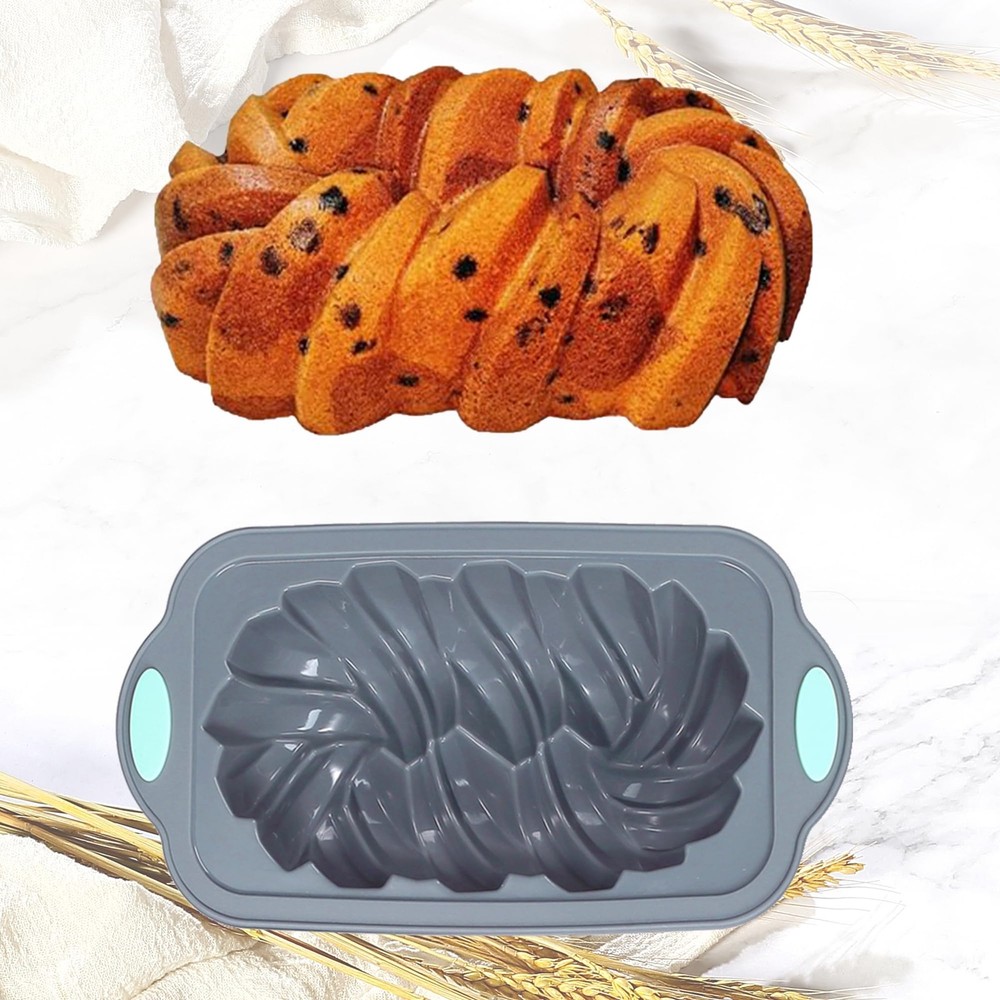 4 Pack Silicone Loaf Pan Nonstick Bread Baking Mold Kitchen Bakeware Set