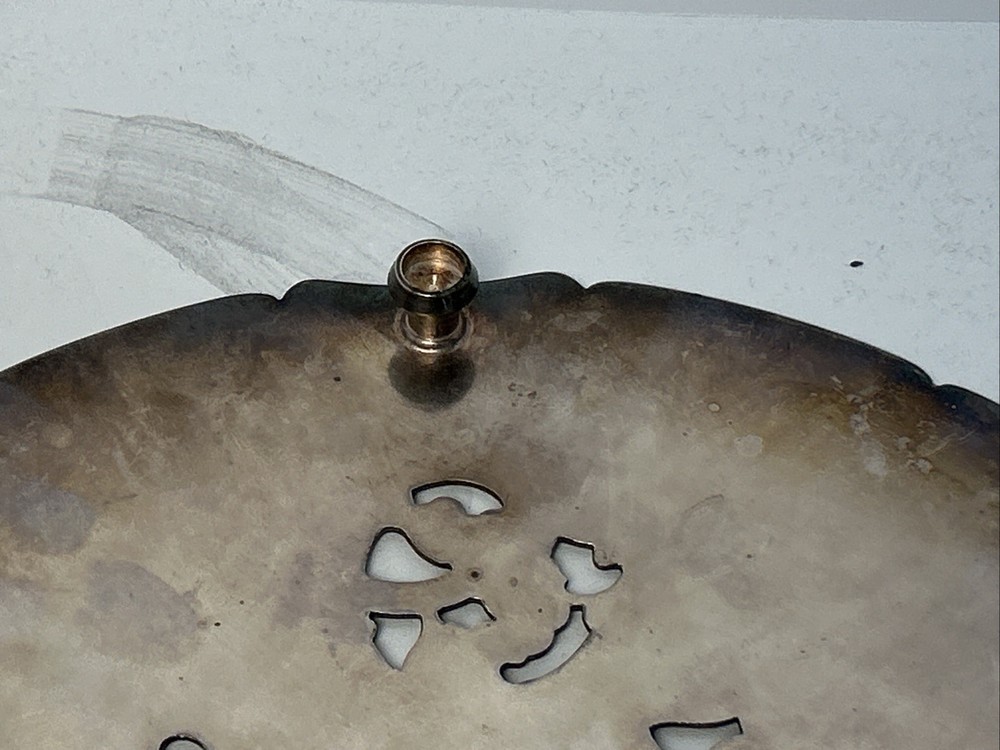 Gorham Electroplated Silver Trivet Footed 11" Diameter Ornate Design #YC49