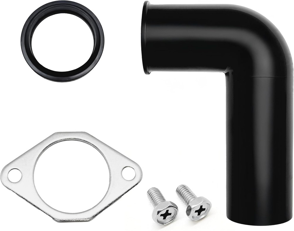 Garbage Disposal Drain Elbow Replacement Kit - Includes 1.5" Elbow, Black