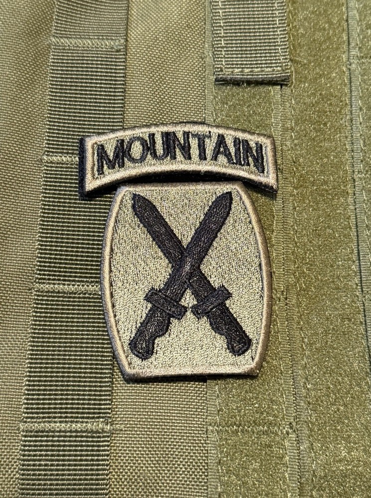 10th Mountain Division Tactical OCP Patch Hook Loop Backed