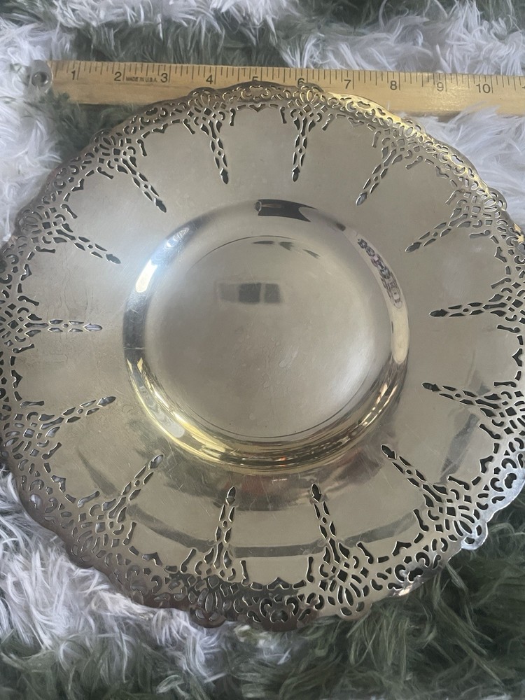 Arras Pattern Benedict Plate 10 3/8" Round Silverplated Serving Plate #2501