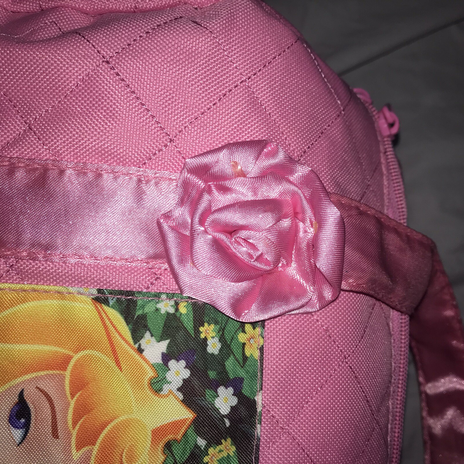 Disney Princess Aurora, Belle & Cinderella Kids Pink Duffle Bag And Sleeping Bag